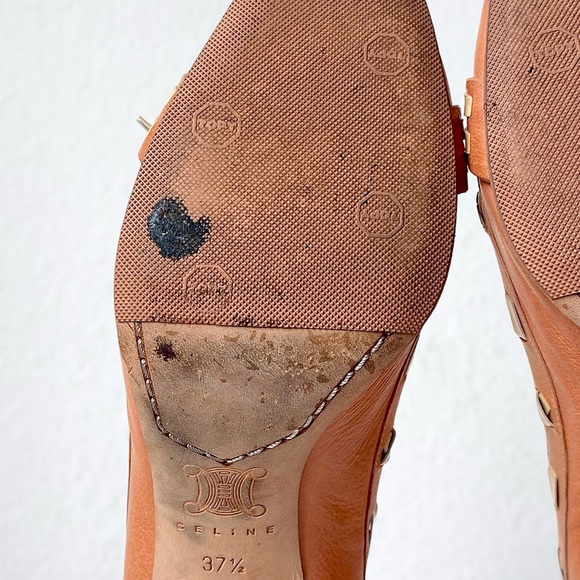 CELINE Vintage Leather Loafer Heels - Picture 12 of 14